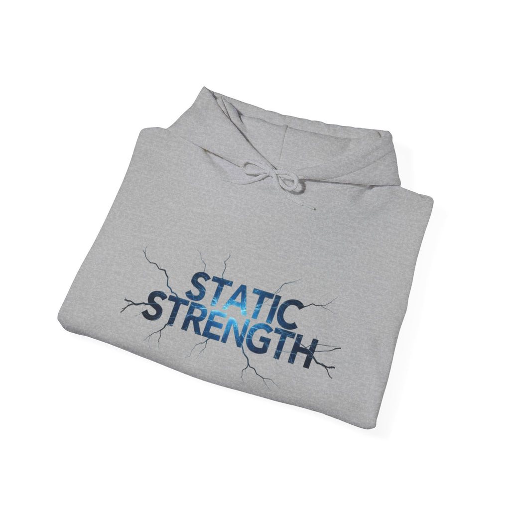 “Static Strength” Hoodie Sweatshirt- Sleeve Print Affirmation