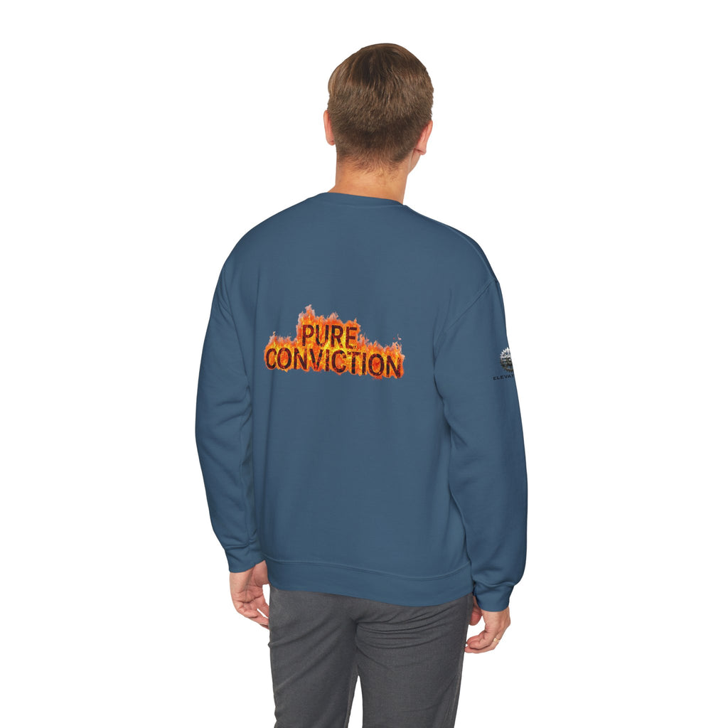 "Pure Conviction” Sweatshirt -Sleeve Print Affirmation
