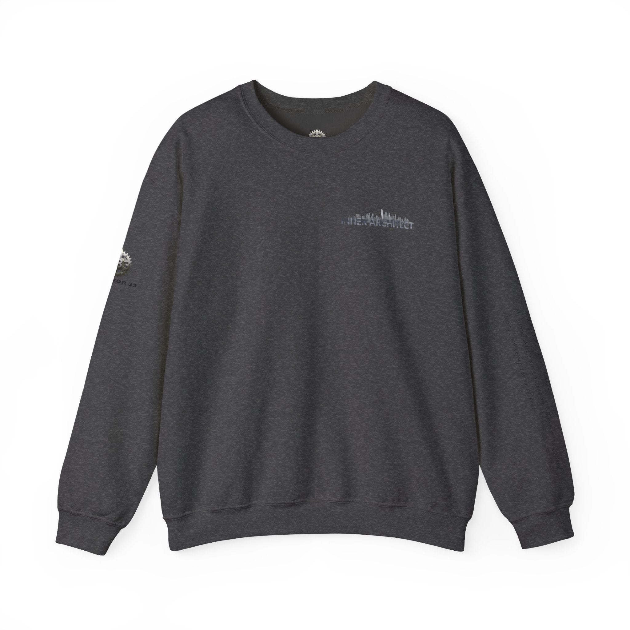 "Inner Architect" Crewneck Sweatshirt- Sleeve Printed Affirmation