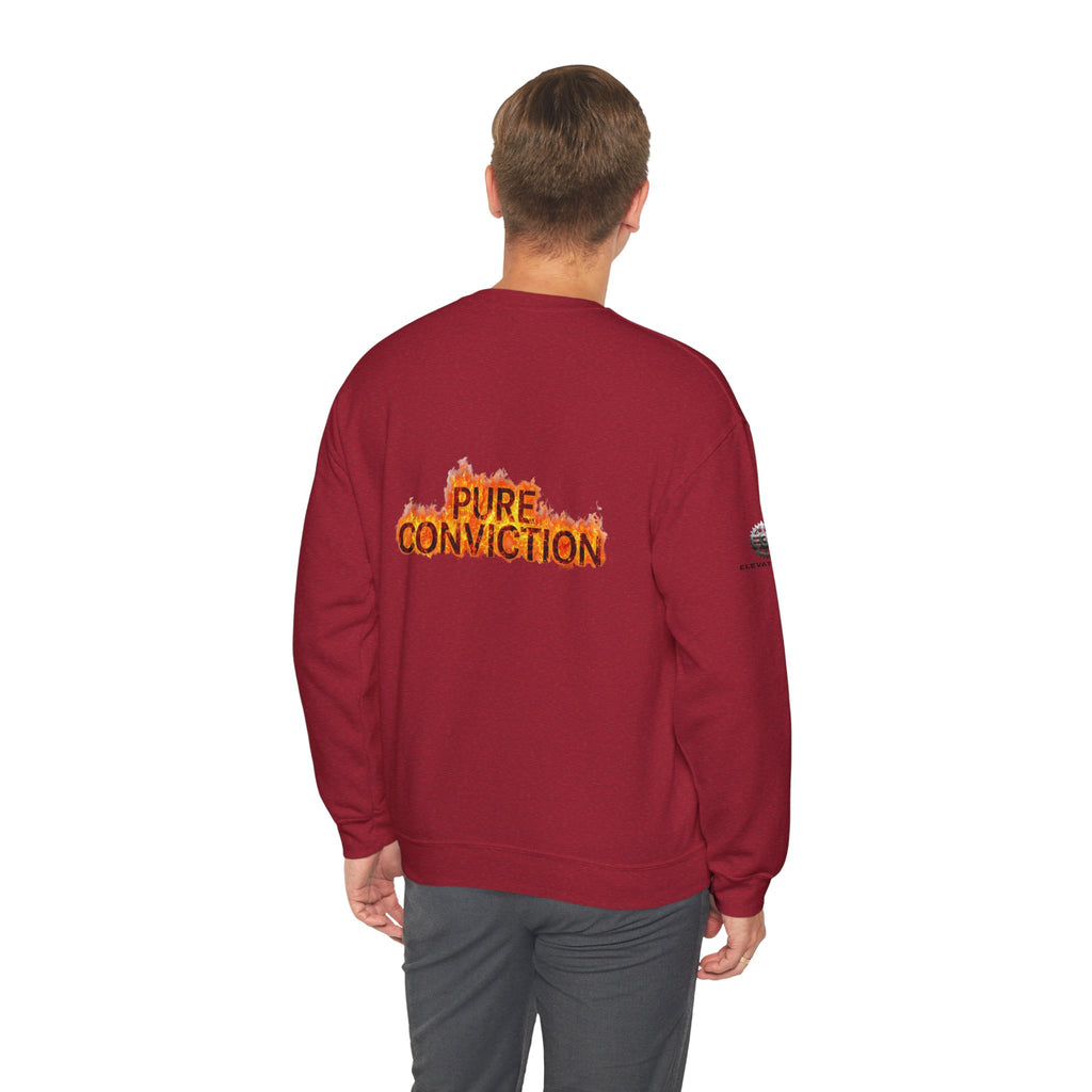 "Pure Conviction” Sweatshirt -Sleeve Print Affirmation