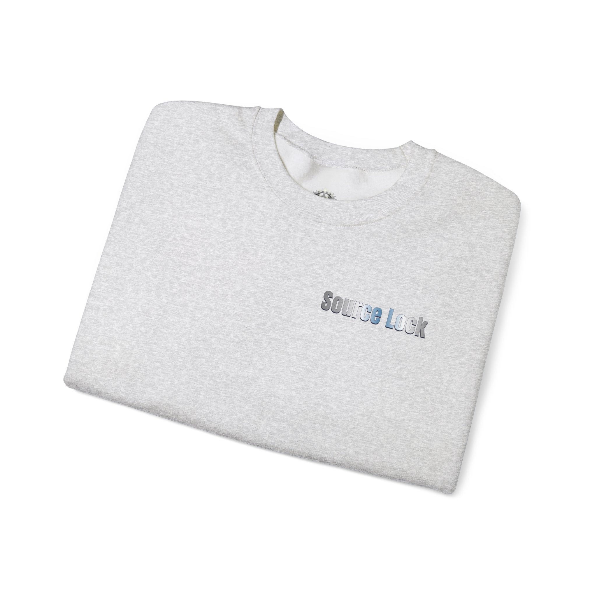 “Source Lock” Crewneck Sweatshirt- Sleeve Print Affirmation