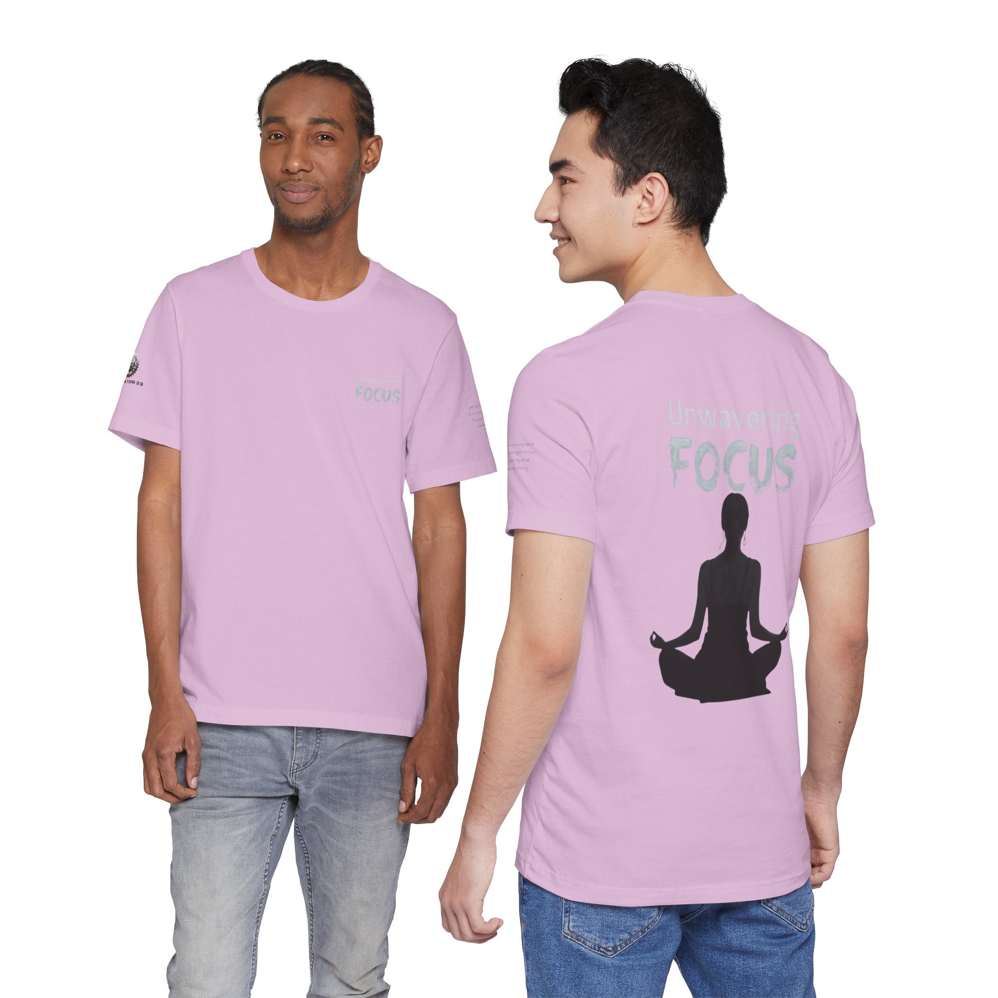 Unwavering Focus Tee — Affirmation Sleeve Graphic T-Shirt