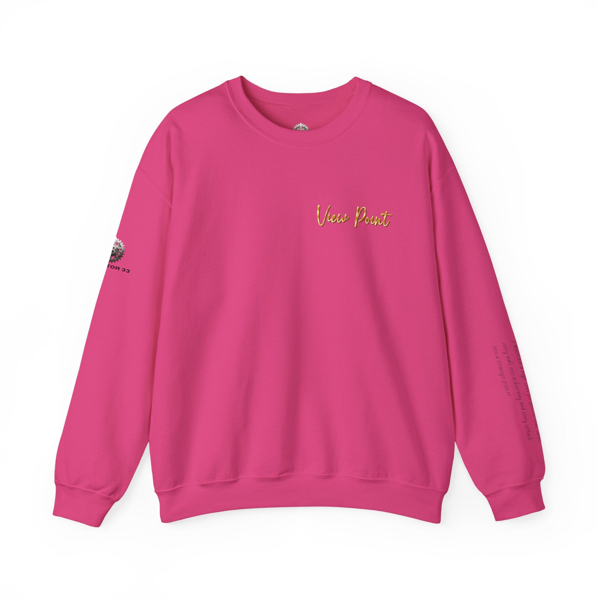 "View Point" Crewneck - Heavyweight Sleeve Print Sweatshirt