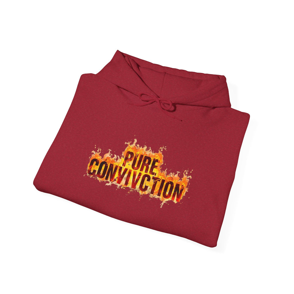 "Pure Conviction" Hoodie  - Sleeve Print Affirmation
