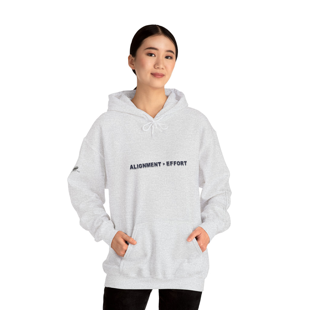 “Alignment > Effort” Hoodie - Sleeve Print Affirmation