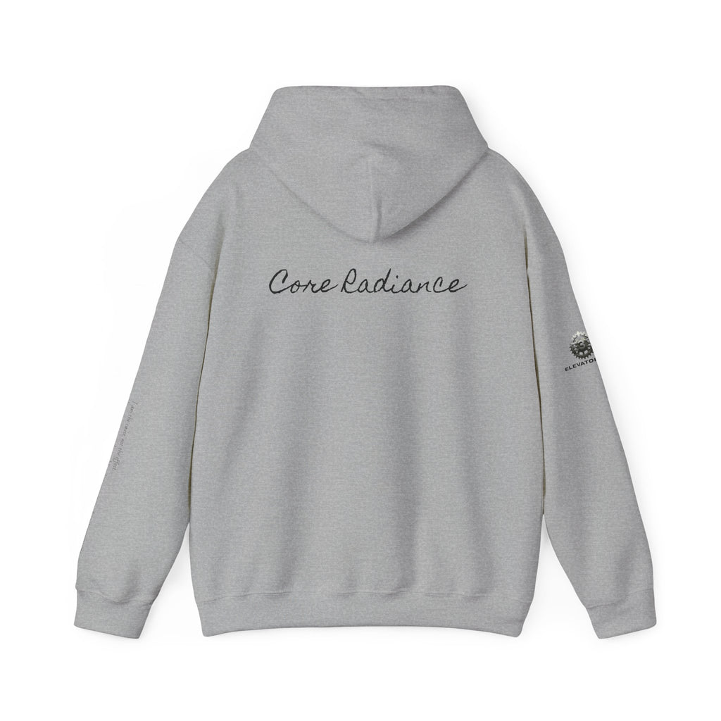 “Core Radiance” Hoodie-  Sleeve Print Affirmation