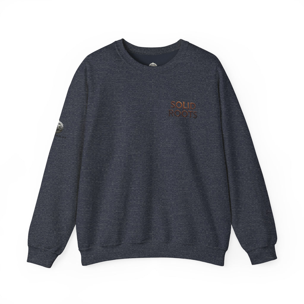 "Solid Roots" Crewneck - Heavyweight Sleeve Print Sweatshirt