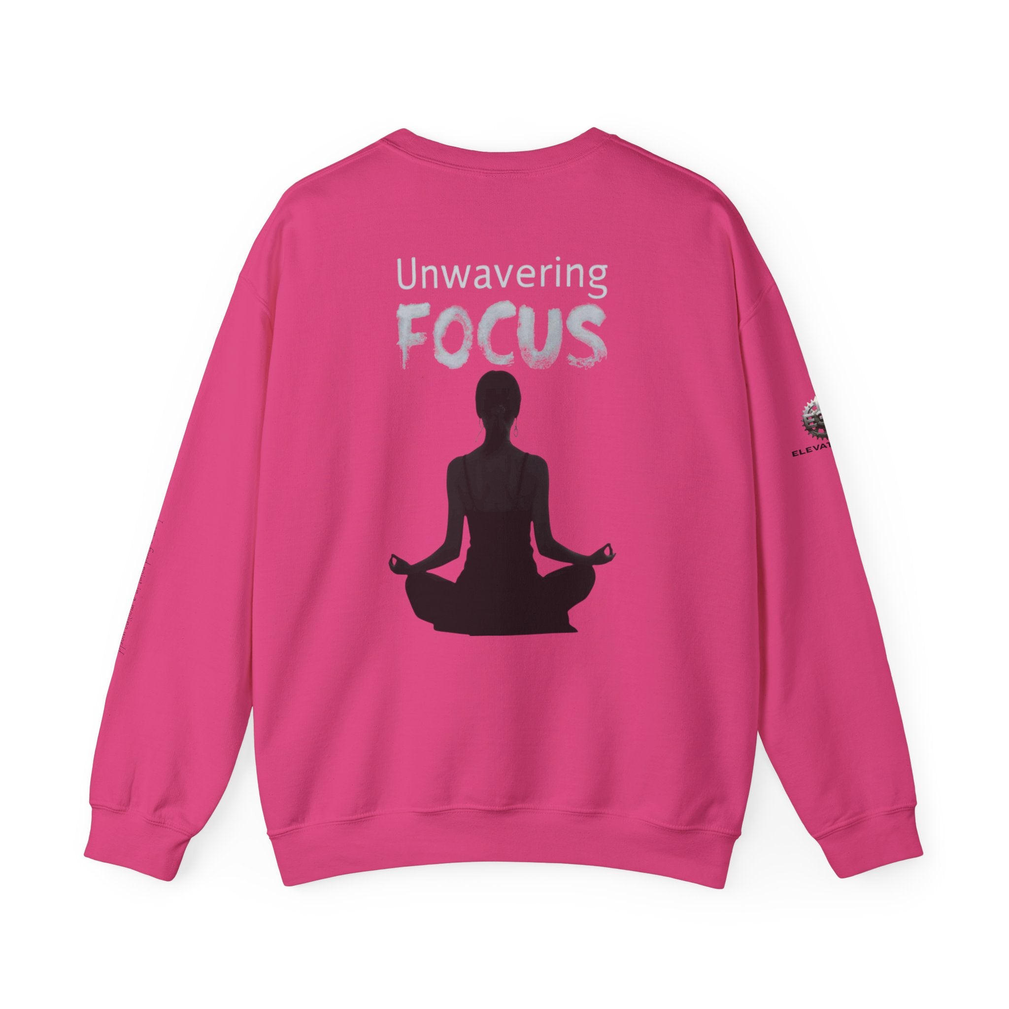 “Unwavering Focus” Crewneck Sweatshirt- Sleeve Print Affirmation