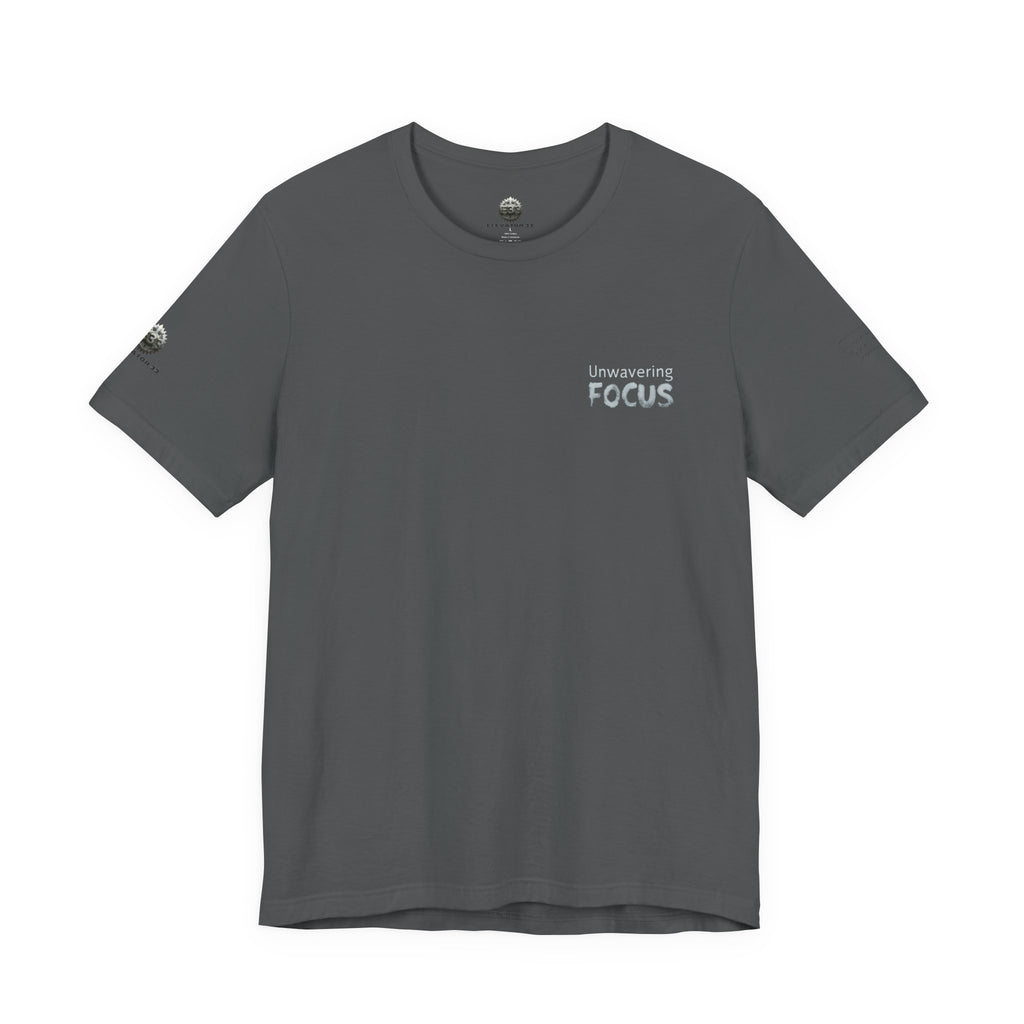 Unwavering Focus Tee — Affirmation Sleeve Graphic T-Shirt