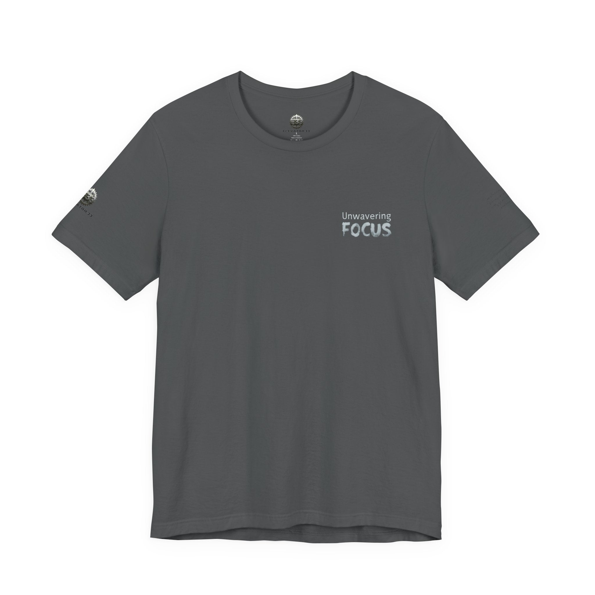 Unwavering Focus Tee — Affirmation Sleeve Graphic T-Shirt