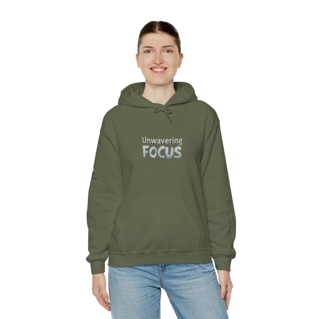 “Unwavering Focus” Hoodie- Sleeve Print Affirmation
