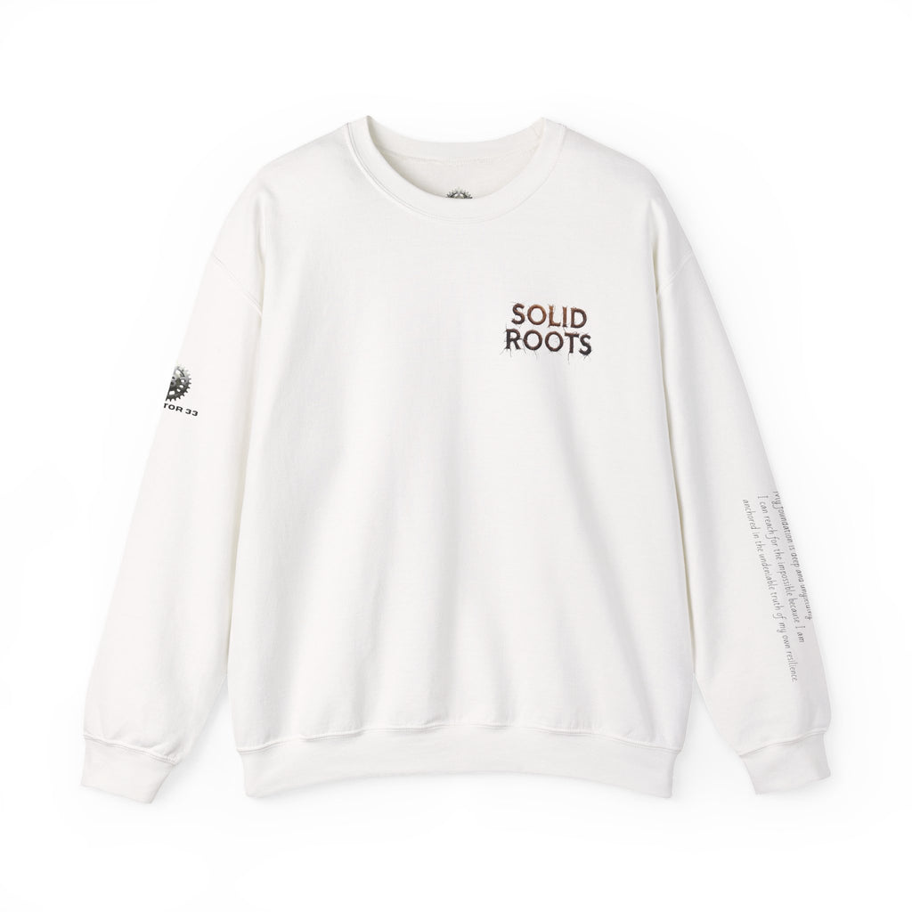 "Solid Roots" Crewneck - Heavyweight Sleeve Print Sweatshirt