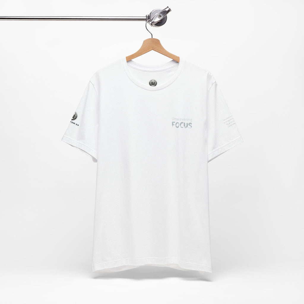 Unwavering Focus Tee — Affirmation Sleeve Graphic T-Shirt