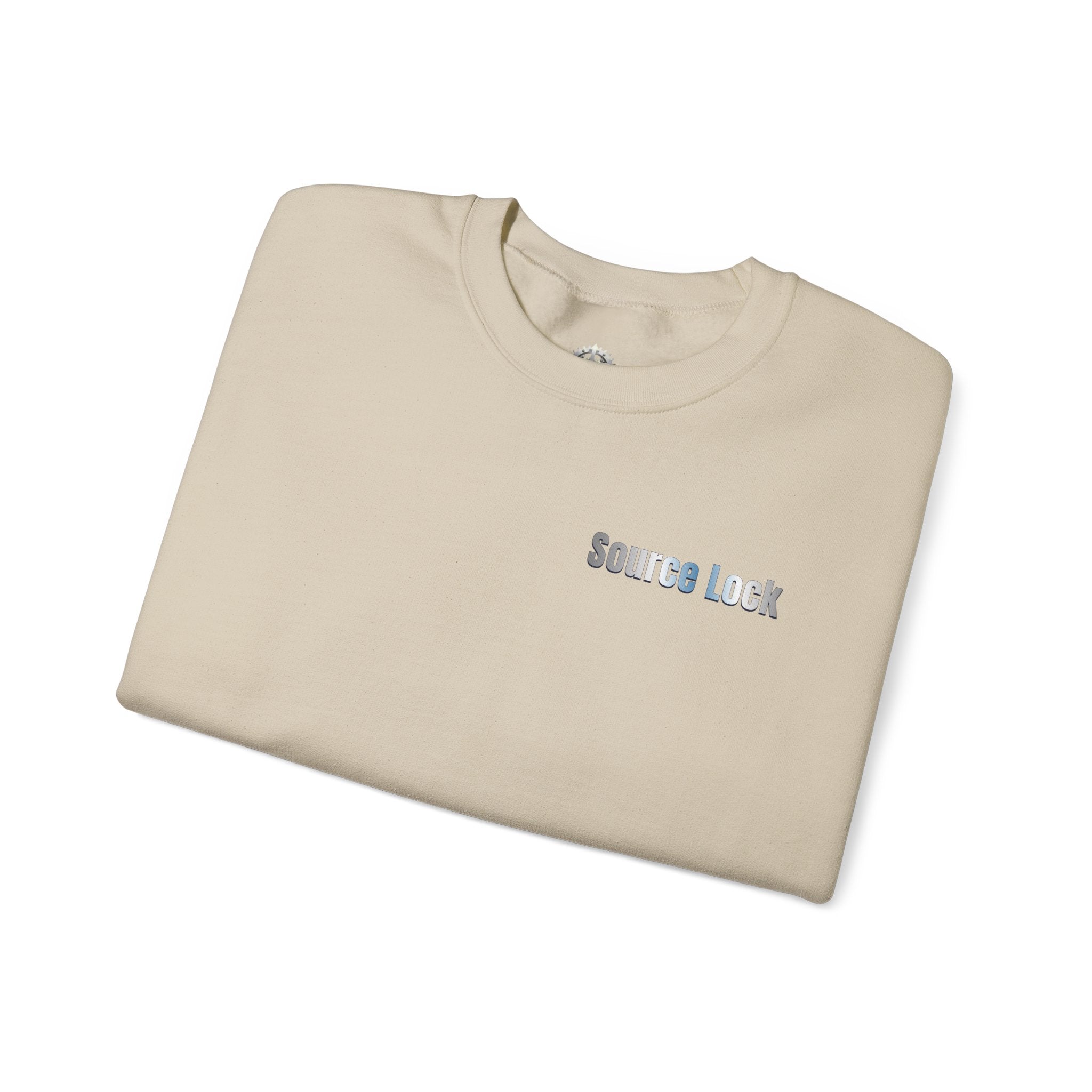 “Source Lock” Crewneck Sweatshirt- Sleeve Print Affirmation