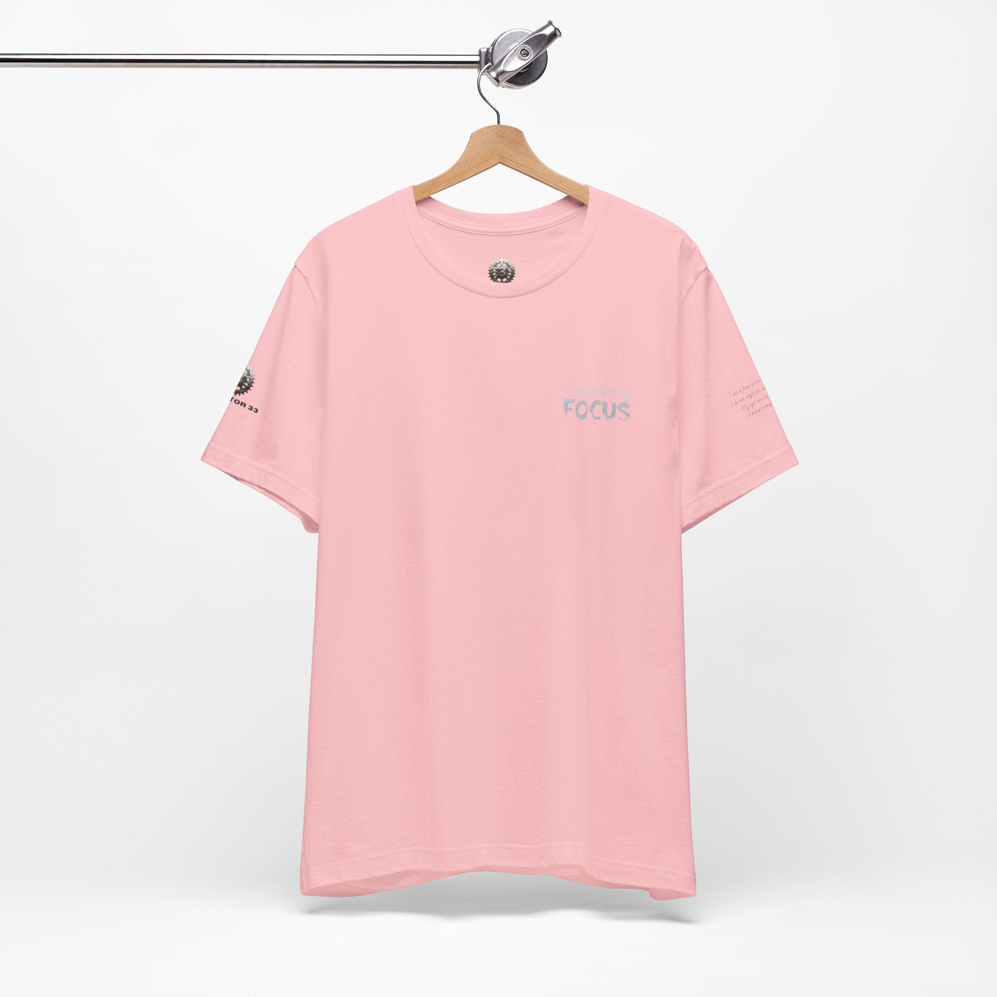 Unwavering Focus Tee — Affirmation Sleeve Graphic T-Shirt