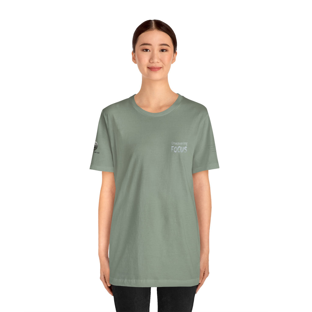 Unwavering Focus Tee — Affirmation Sleeve Graphic T-Shirt