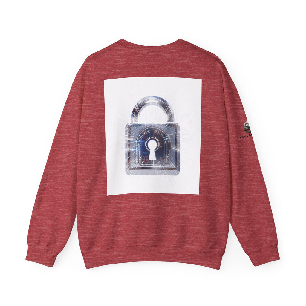 “Source Lock” Crewneck Sweatshirt- Sleeve Print Affirmation