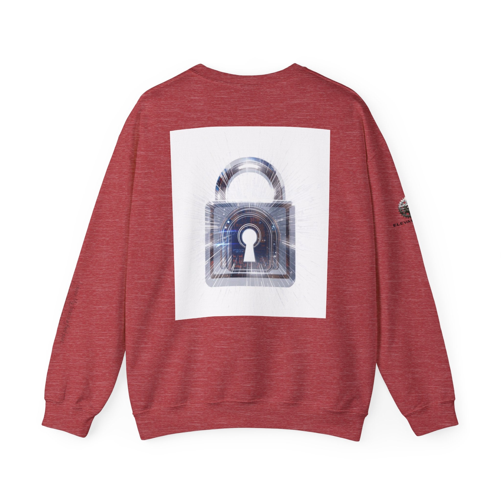 “Source Lock” Crewneck Sweatshirt- Sleeve Print Affirmation