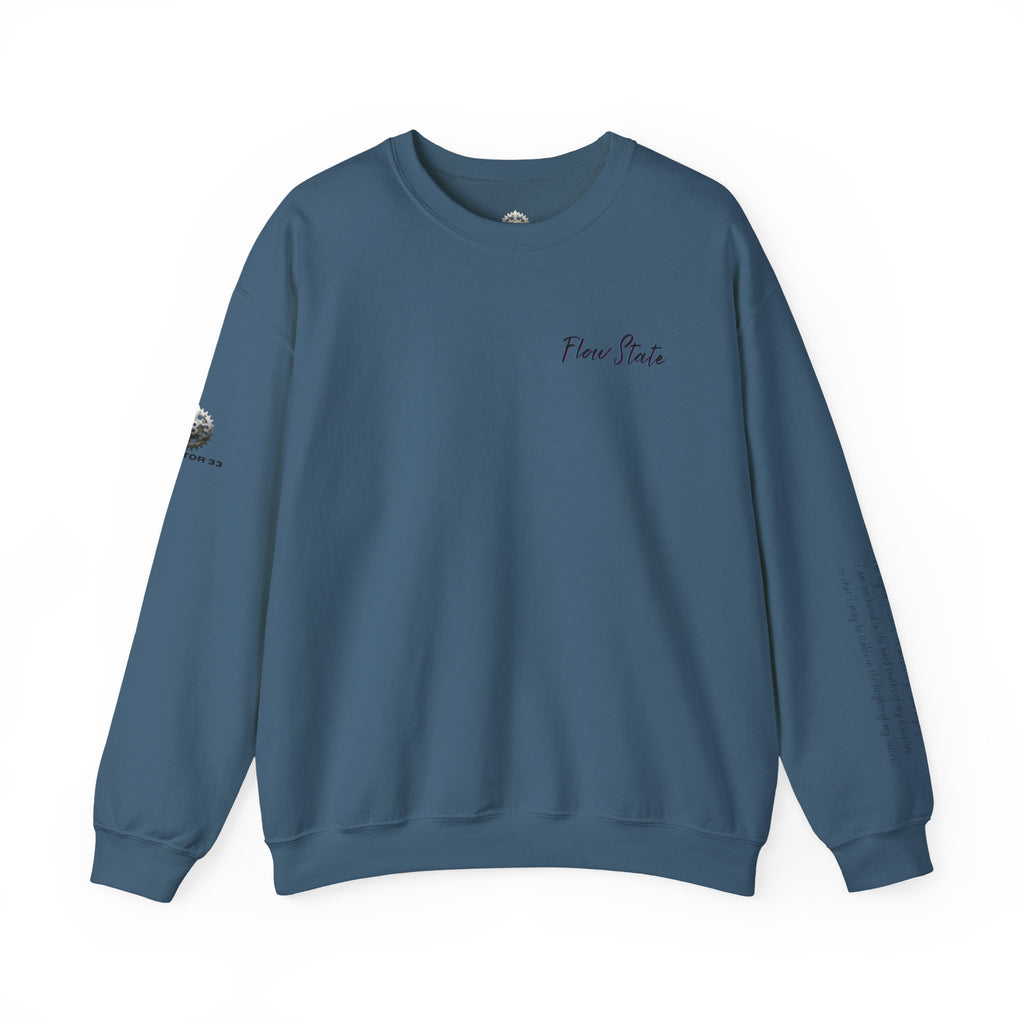 “Flow State” Crewneck Sweatshirt- Sleeve Print Affirmation