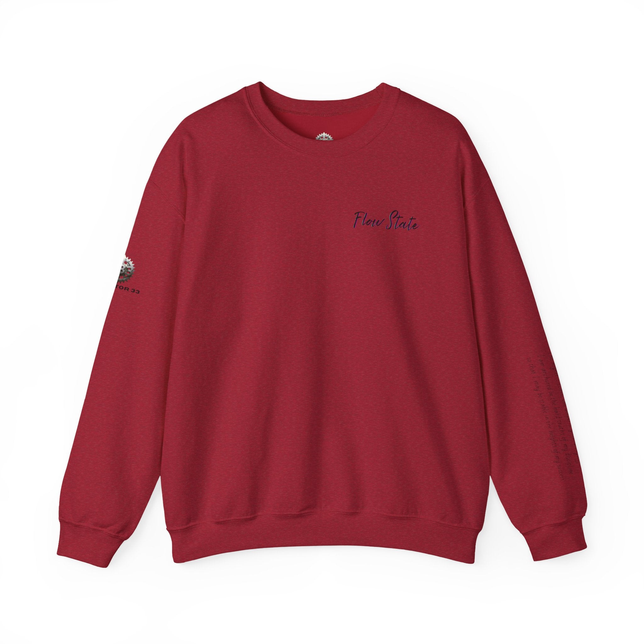 “Flow State” Crewneck Sweatshirt- Sleeve Print Affirmation