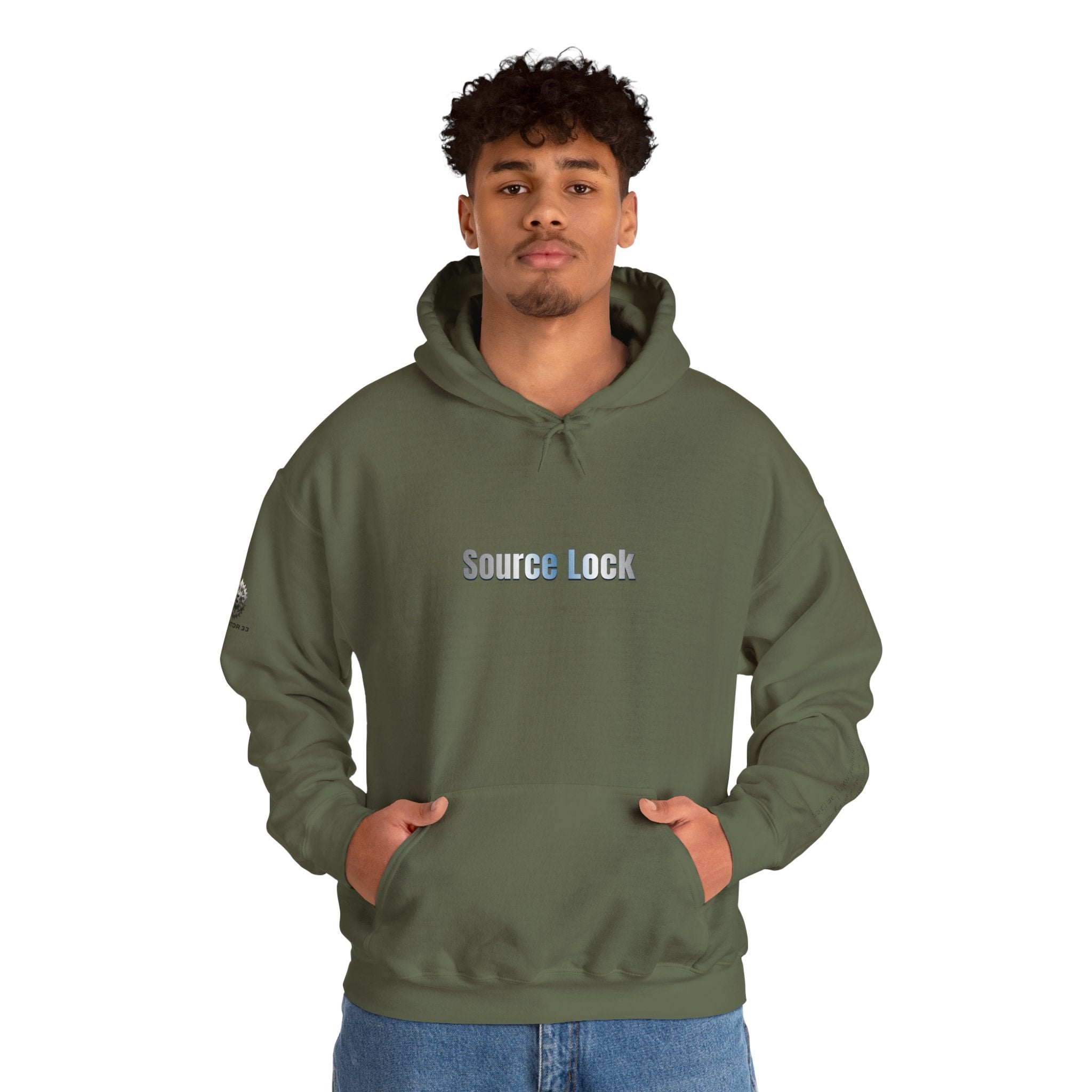 “Source Lock” Hoodie Sweatshirt- Sleeve Print Affirmation