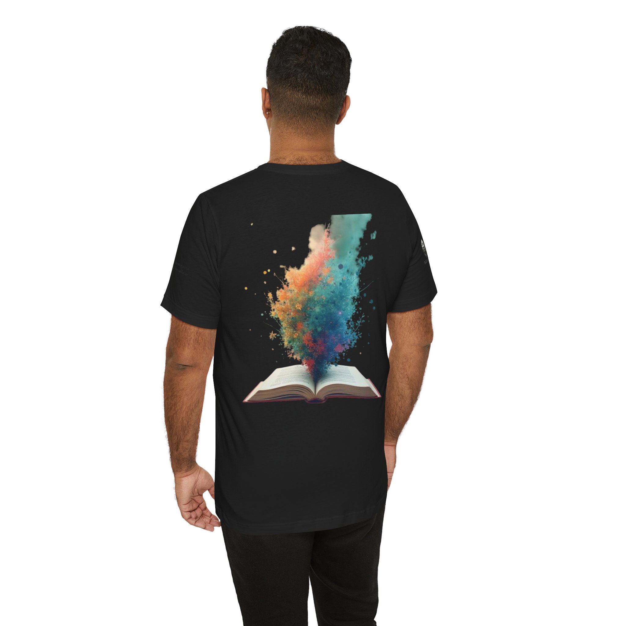 Next Chapter affirmation tee | Graphic open book back, inspirational sleeve text
