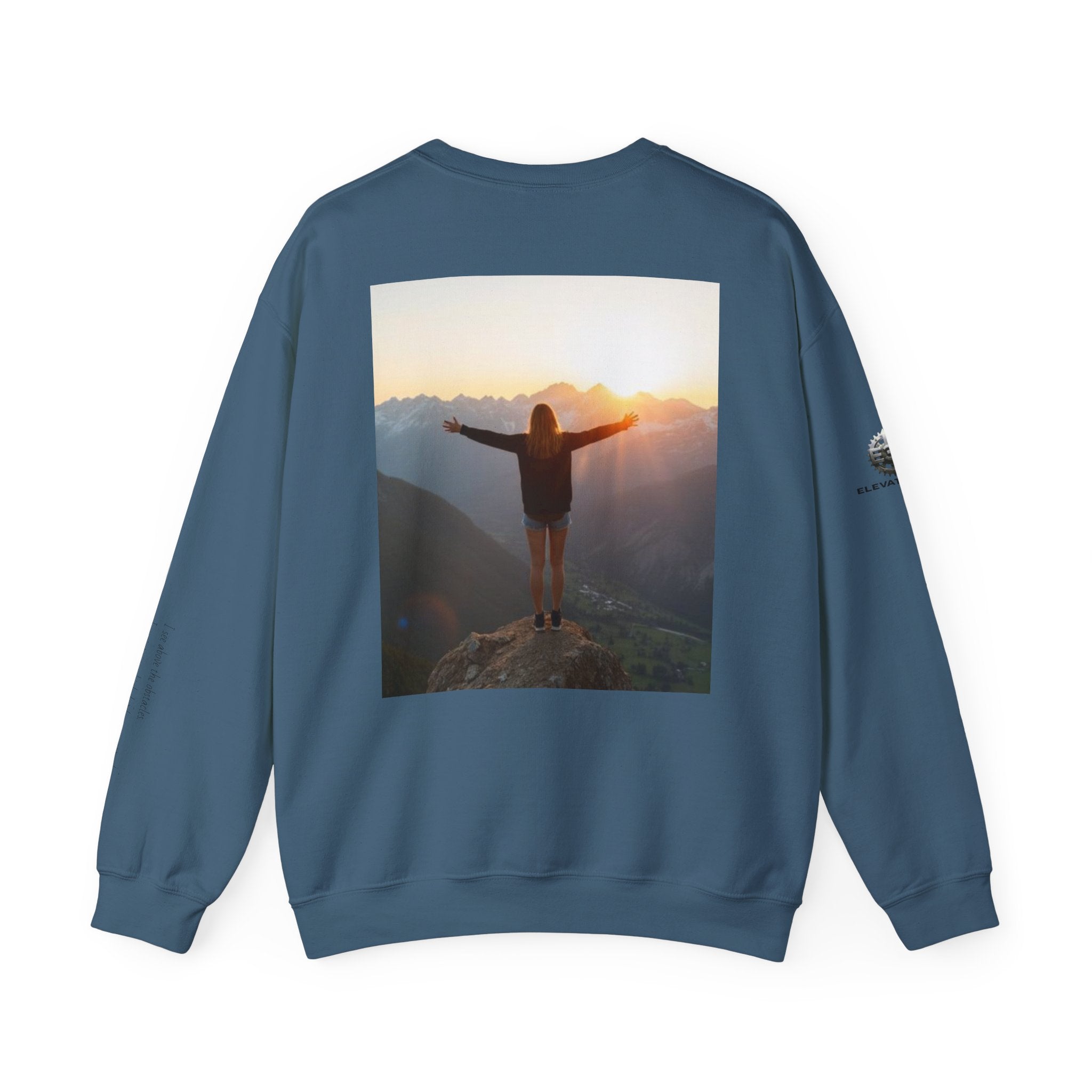 "View Point" Crewneck - Heavyweight Sleeve Print Sweatshirt