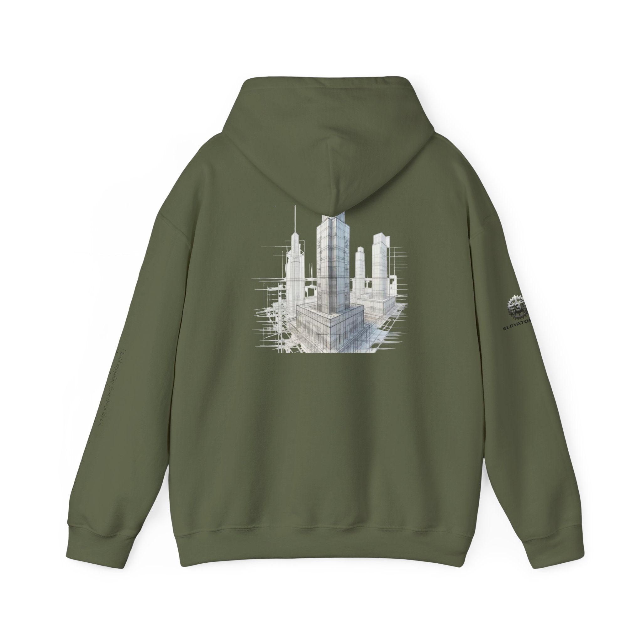 "Inner Architect" Hoodie Sweatshirt- Sleeve Printed Affirmation