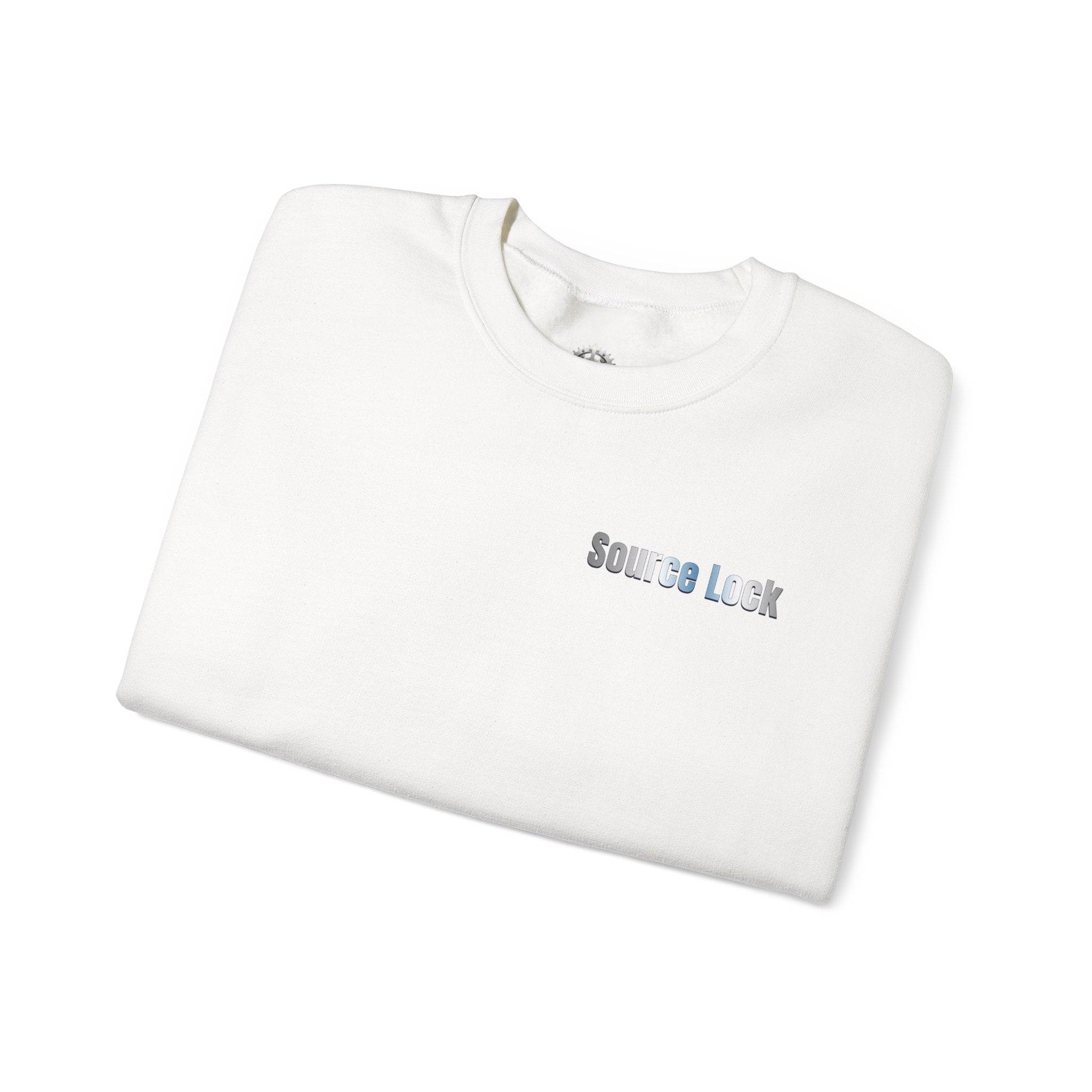 “Source Lock” Crewneck Sweatshirt- Sleeve Print Affirmation