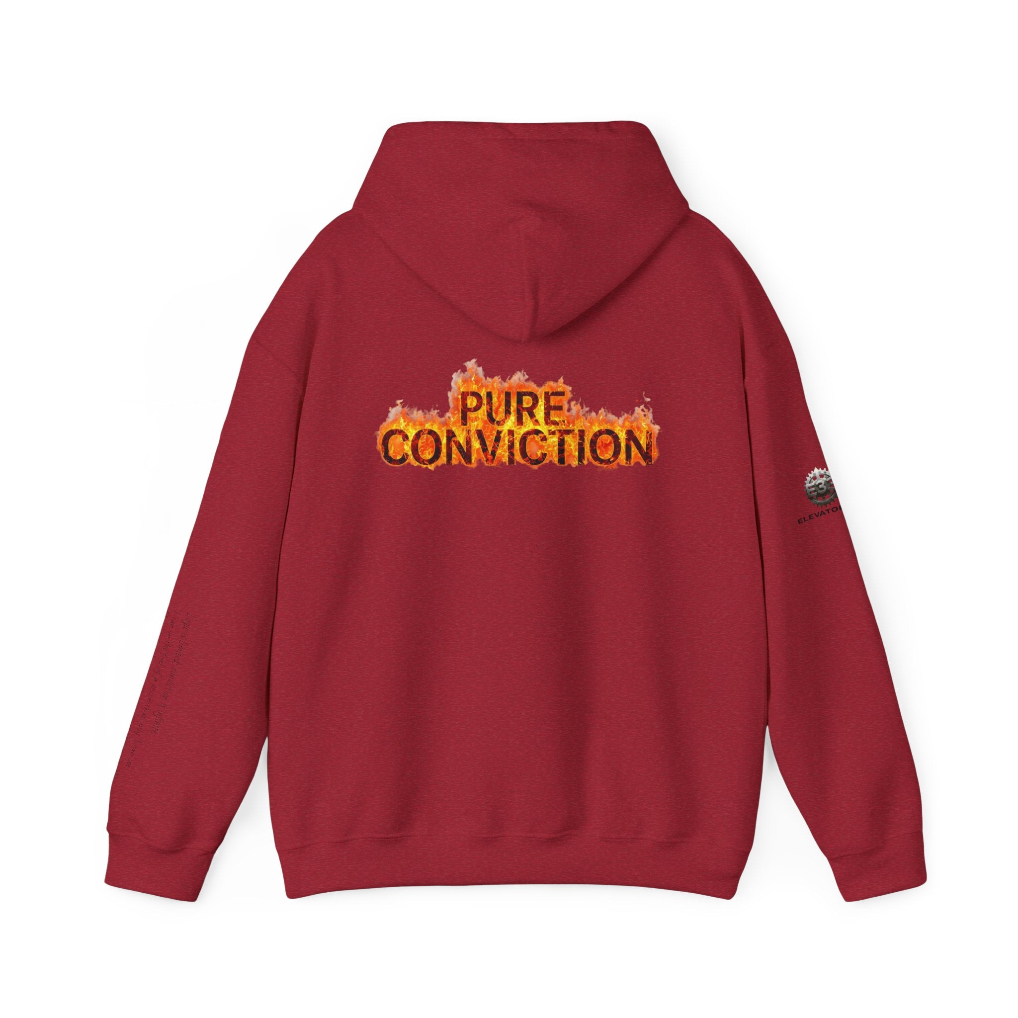 "Pure Conviction" Hoodie  - Sleeve Print Affirmation