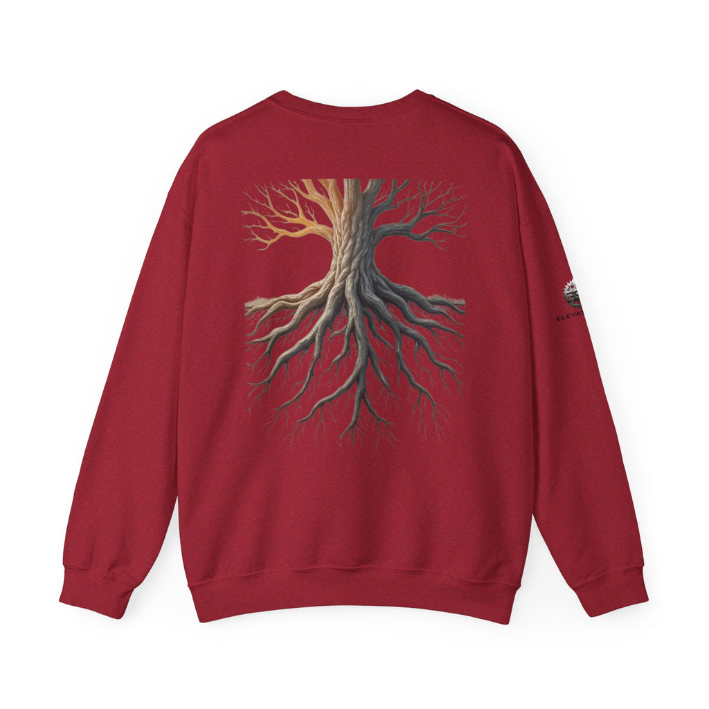 "Solid Roots" Crewneck - Heavyweight Sleeve Print Sweatshirt