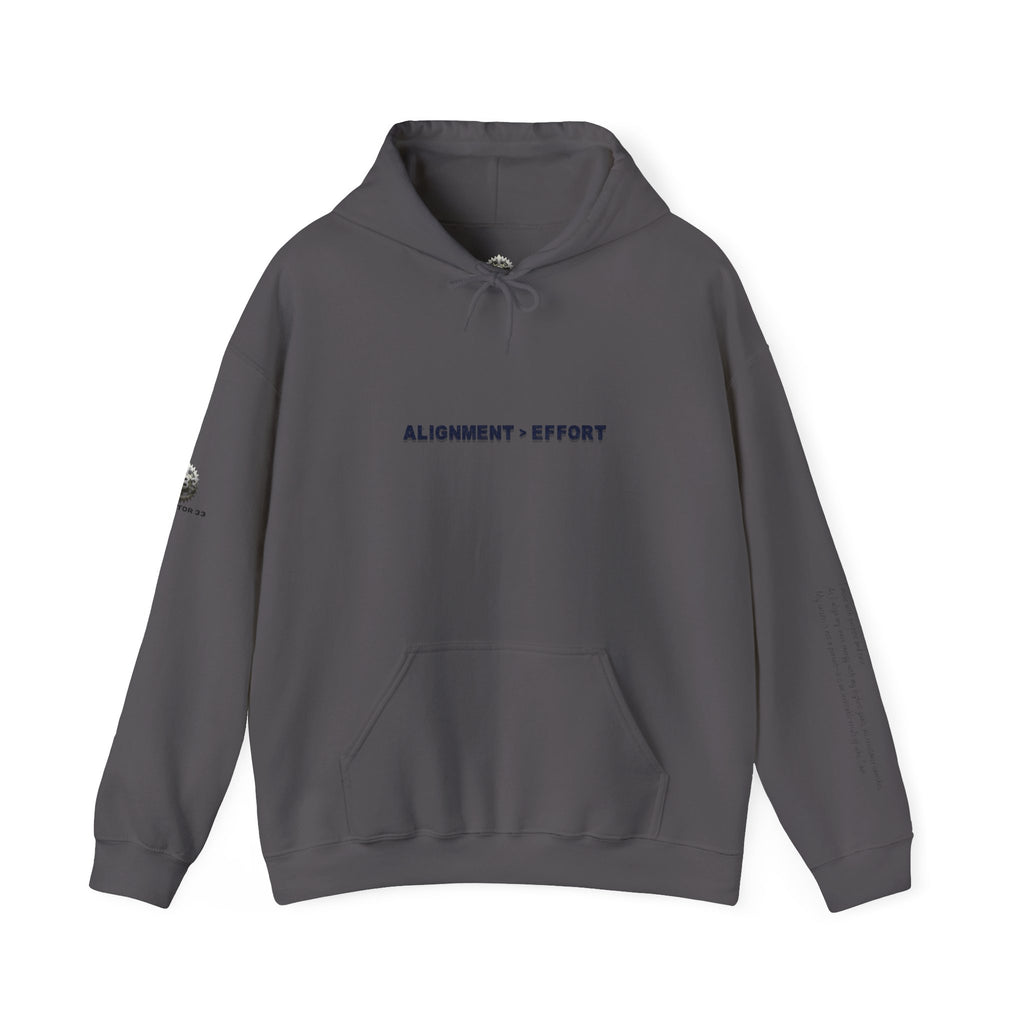 “Alignment > Effort” Hoodie - Sleeve Print Affirmation