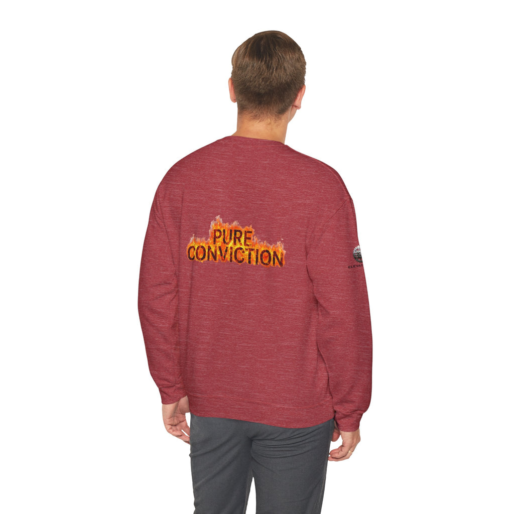 "Pure Conviction” Sweatshirt -Sleeve Print Affirmation