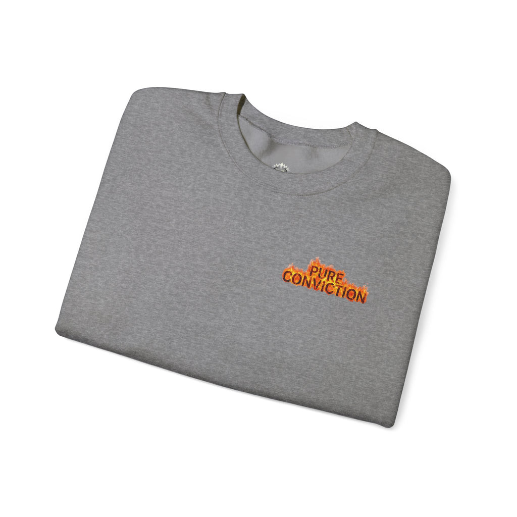 "Pure Conviction” Sweatshirt -Sleeve Print Affirmation