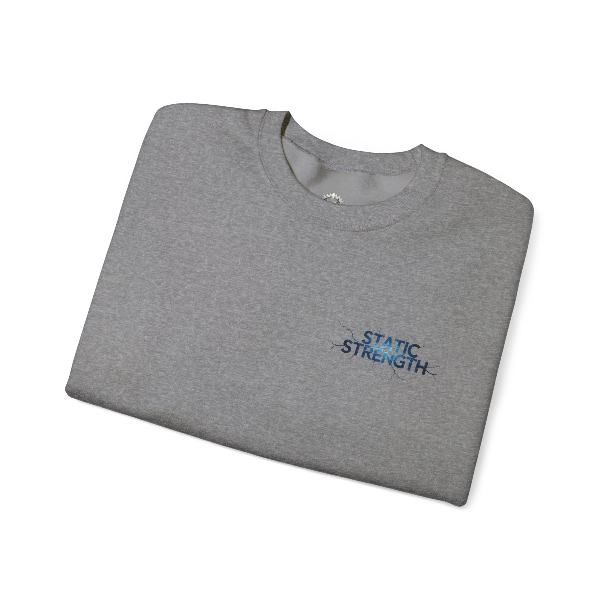 “Static Strength” Crewneck Sweatshirt- Sleeve Print Affirmation