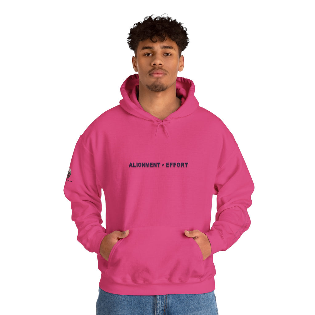 “Alignment > Effort” Hoodie - Sleeve Print Affirmation