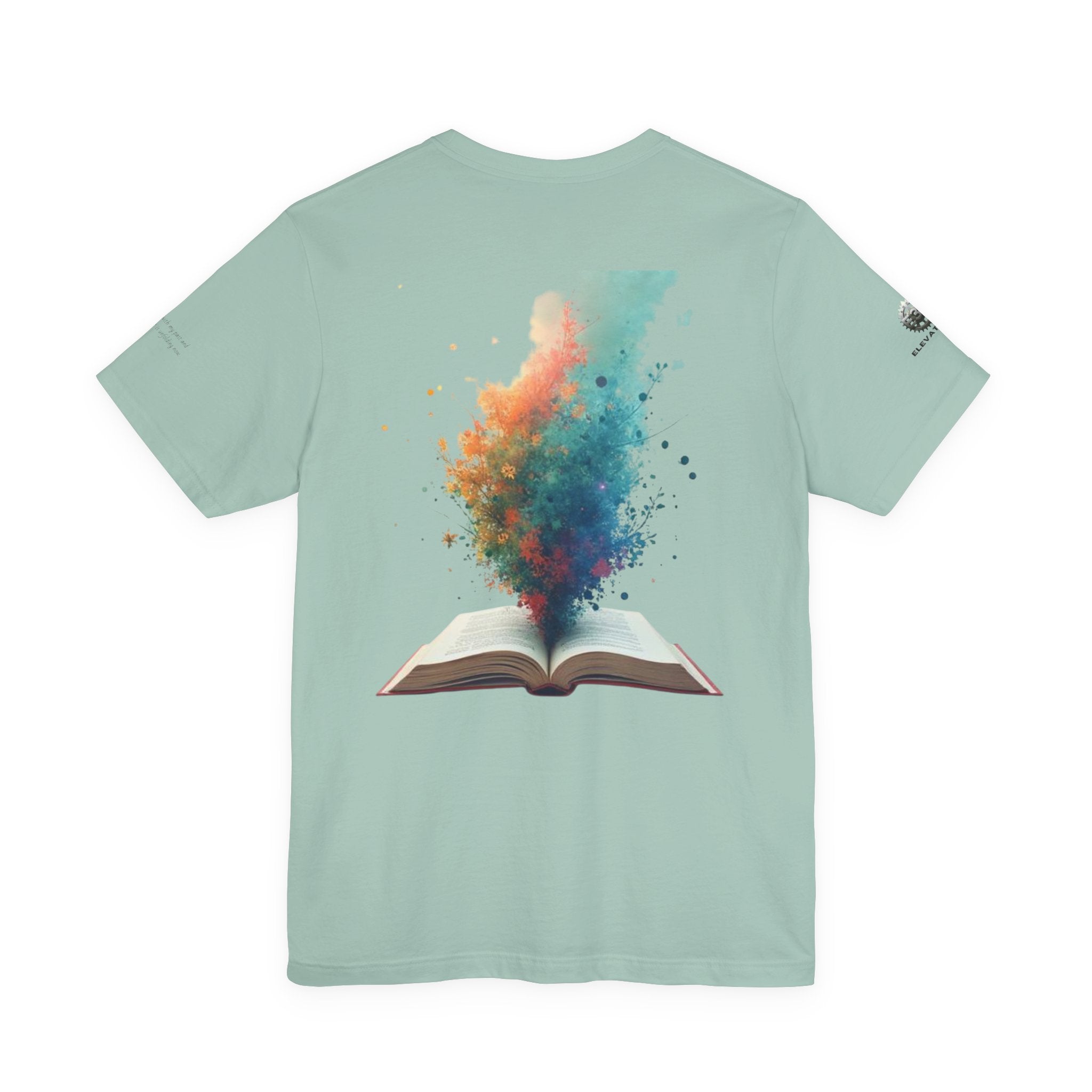 Next Chapter affirmation tee | Graphic open book back, inspirational sleeve text