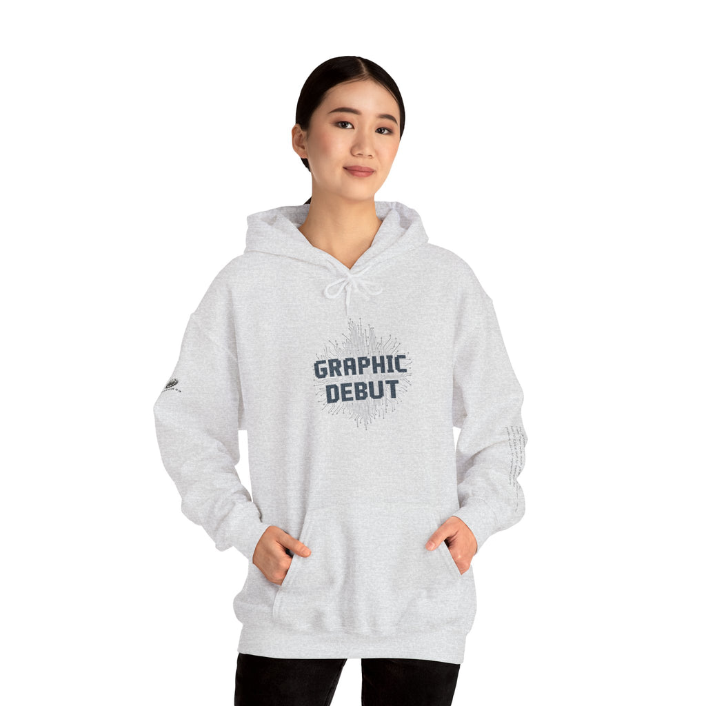 “Graphic Debut” Hoodie- Sleeve Printed Affirmation
