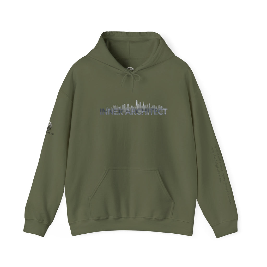 "Inner Architect" Hoodie Sweatshirt- Sleeve Printed Affirmation