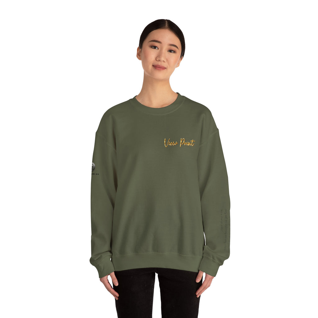 "View Point" Crewneck - Heavyweight Sleeve Print Sweatshirt