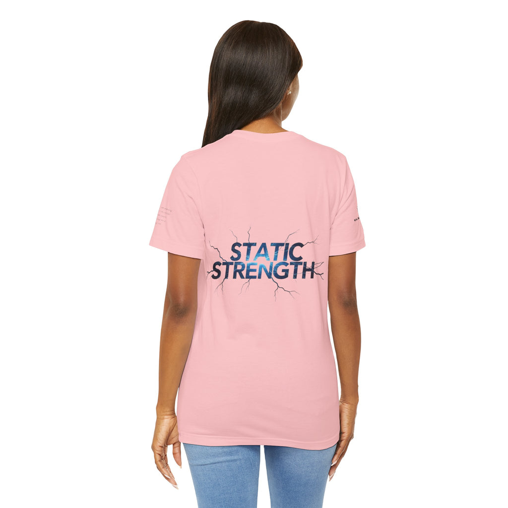 Static Strength T-Shirt — 'In the chaos, I am unmoving' Motivational Tee