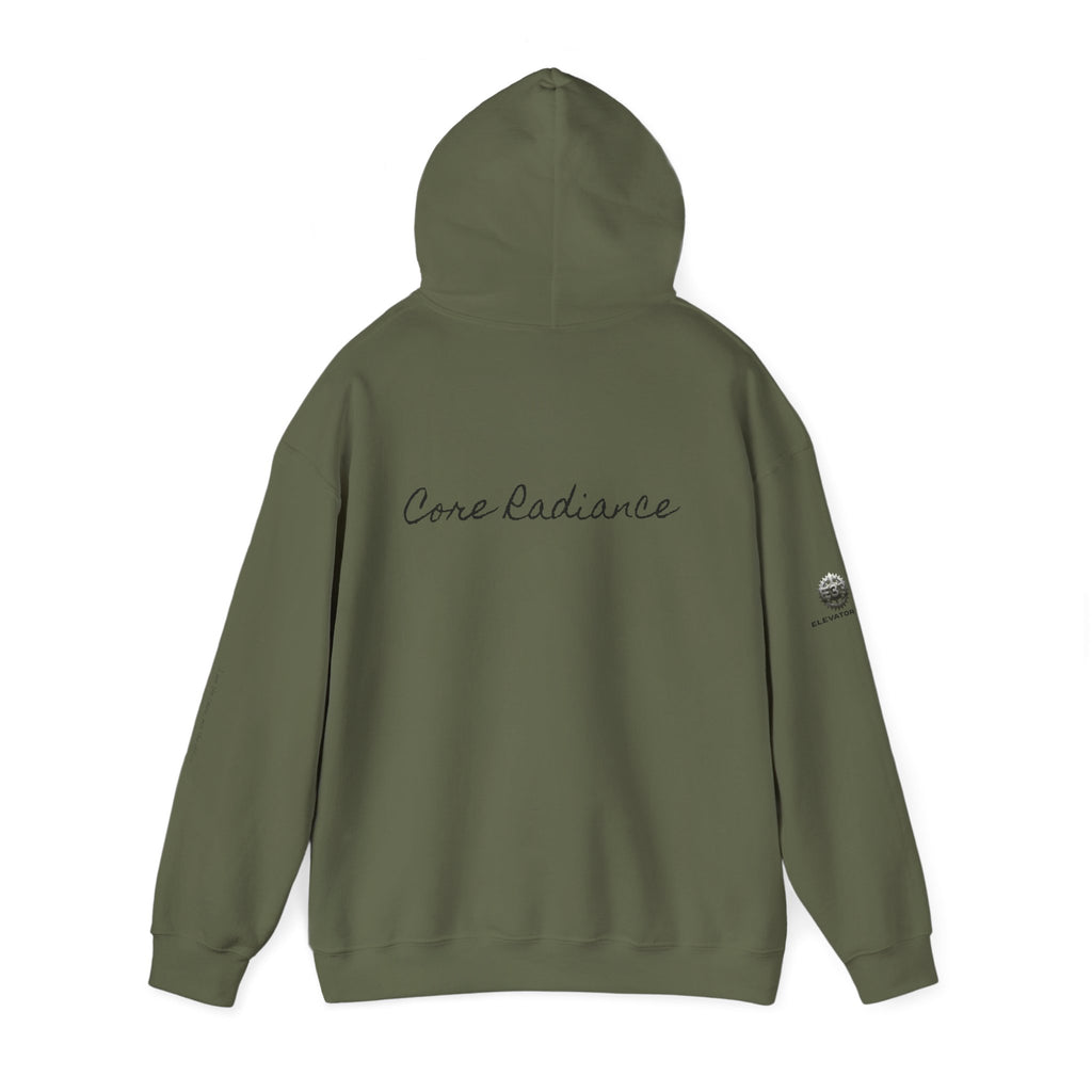 “Core Radiance” Hoodie-  Sleeve Print Affirmation