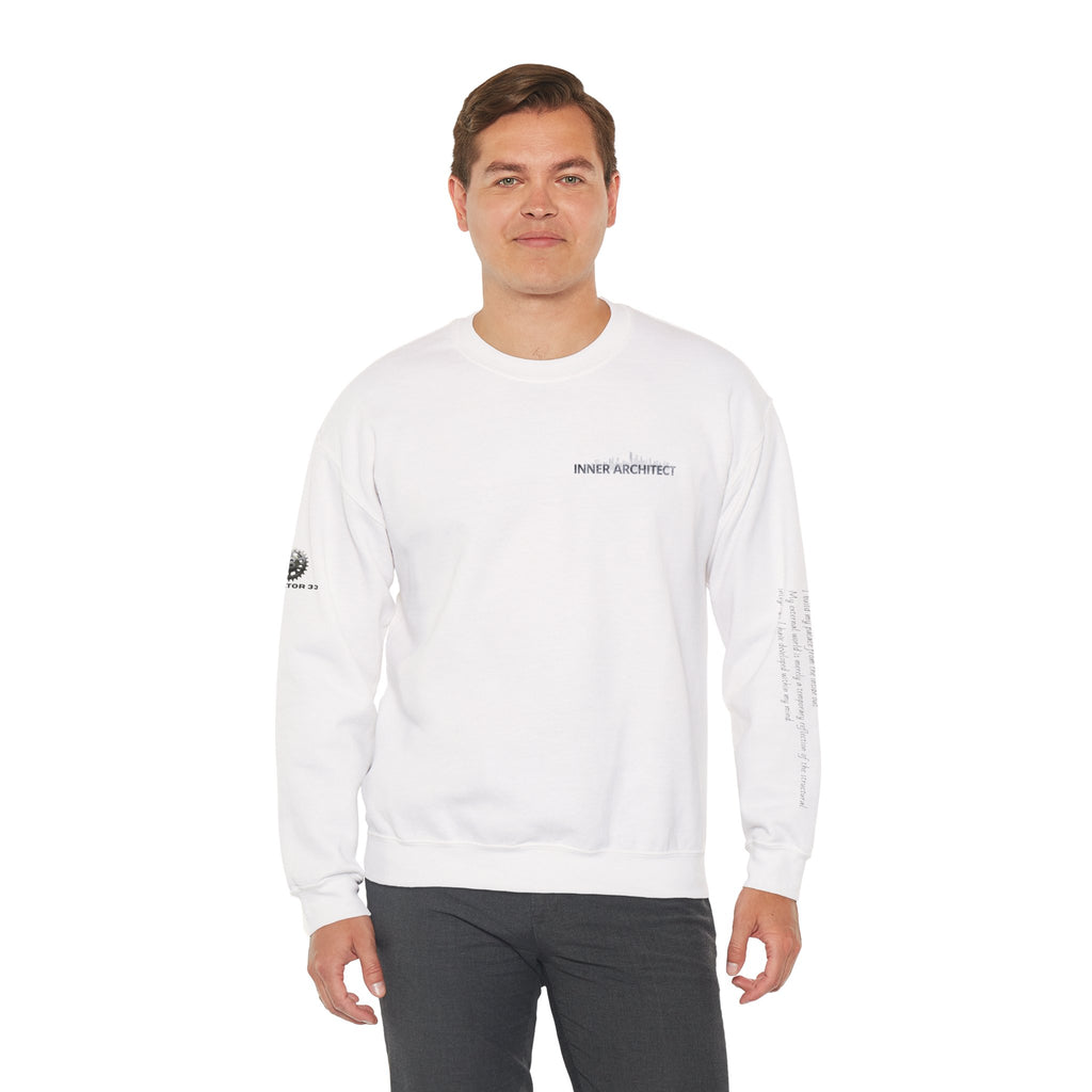 "Inner Architect" Crewneck Sweatshirt- Sleeve Printed Affirmation