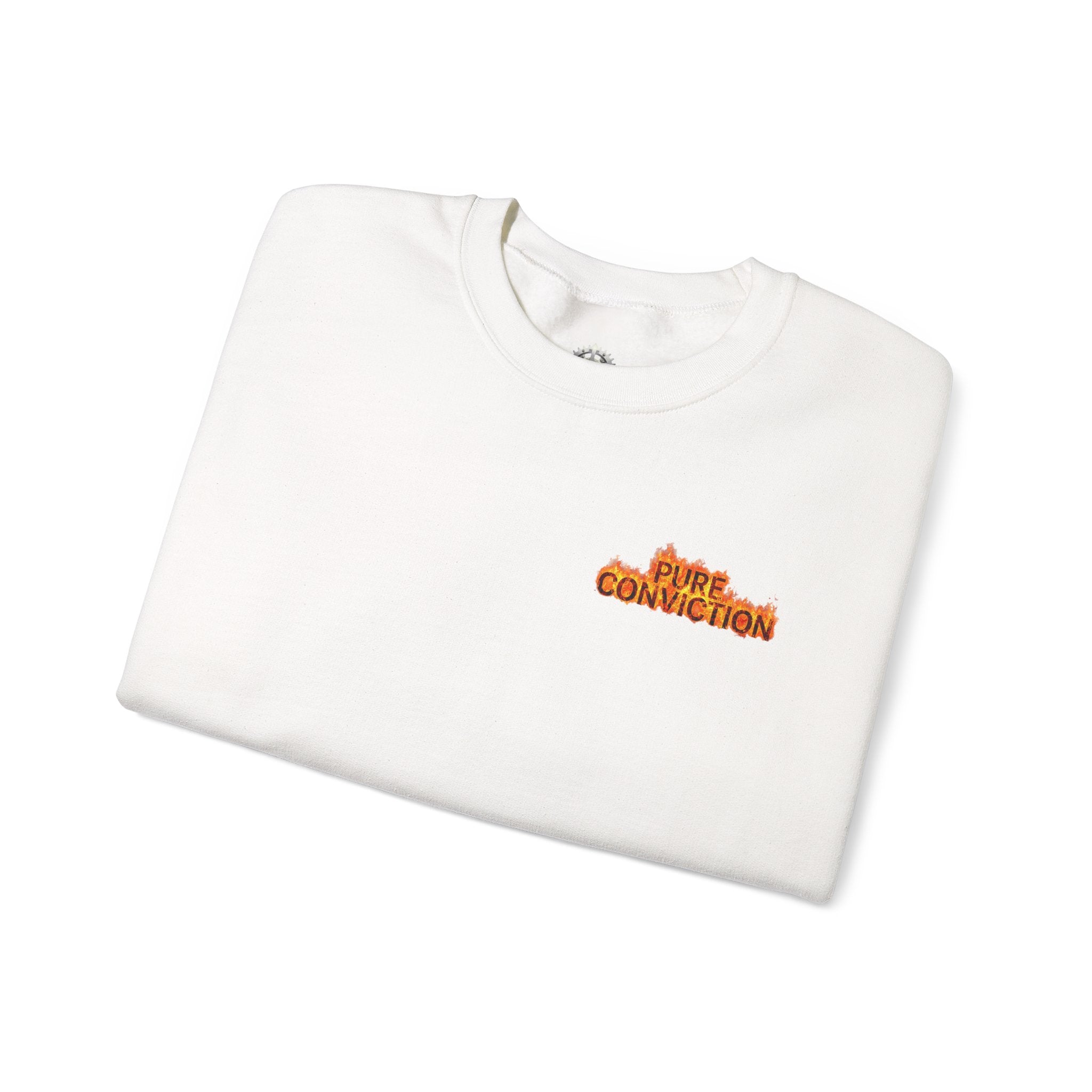 "Pure Conviction” Sweatshirt -Sleeve Print Affirmation