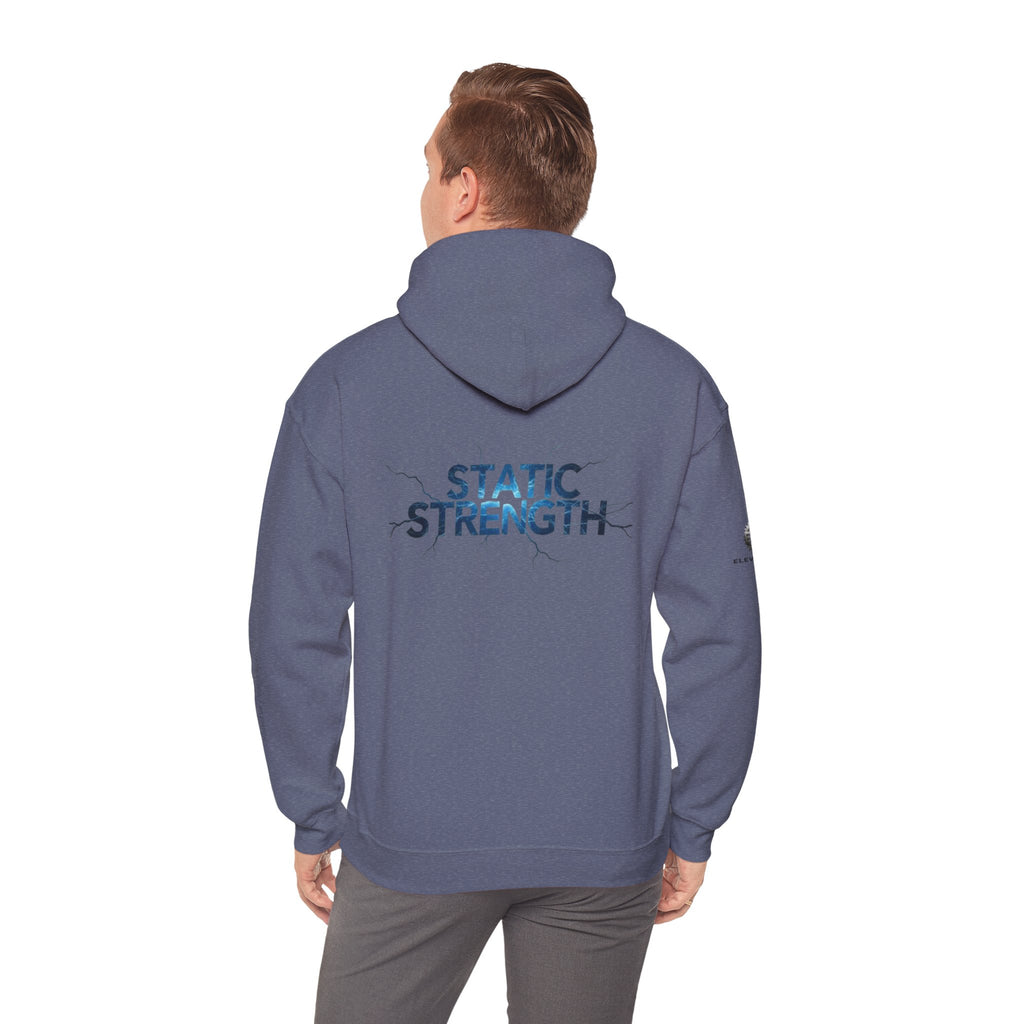 “Static Strength” Hoodie Sweatshirt- Sleeve Print Affirmation