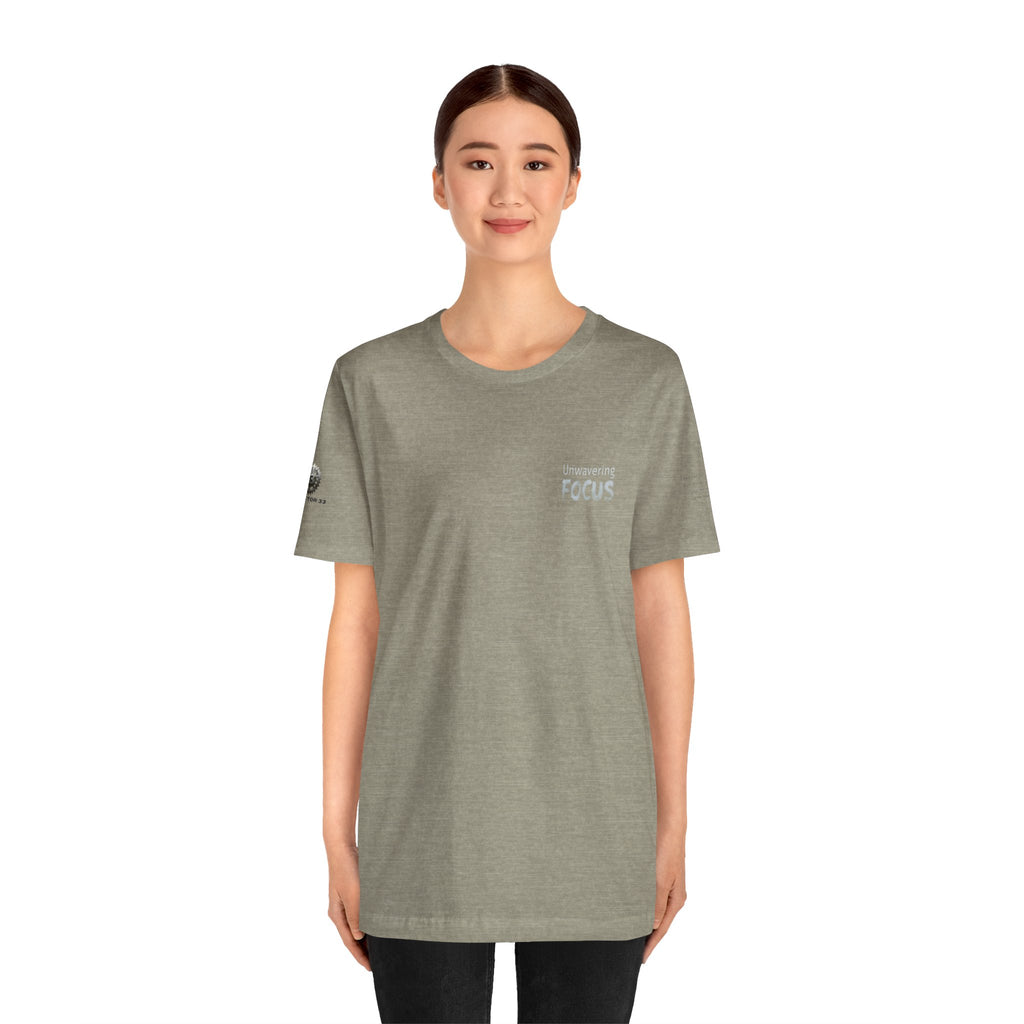Unwavering Focus Tee — Affirmation Sleeve Graphic T-Shirt