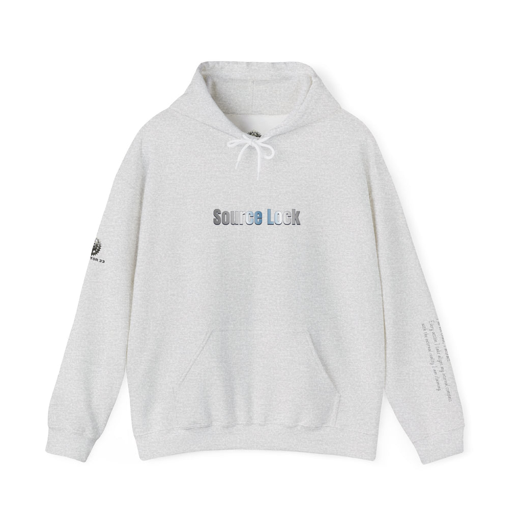 “Source Lock” Hoodie Sweatshirt- Sleeve Print Affirmation