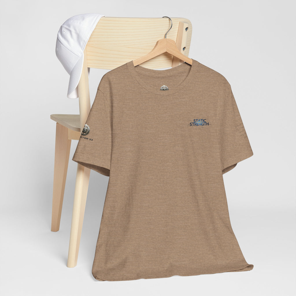 Static Strength T-Shirt — 'In the chaos, I am unmoving' Motivational Tee