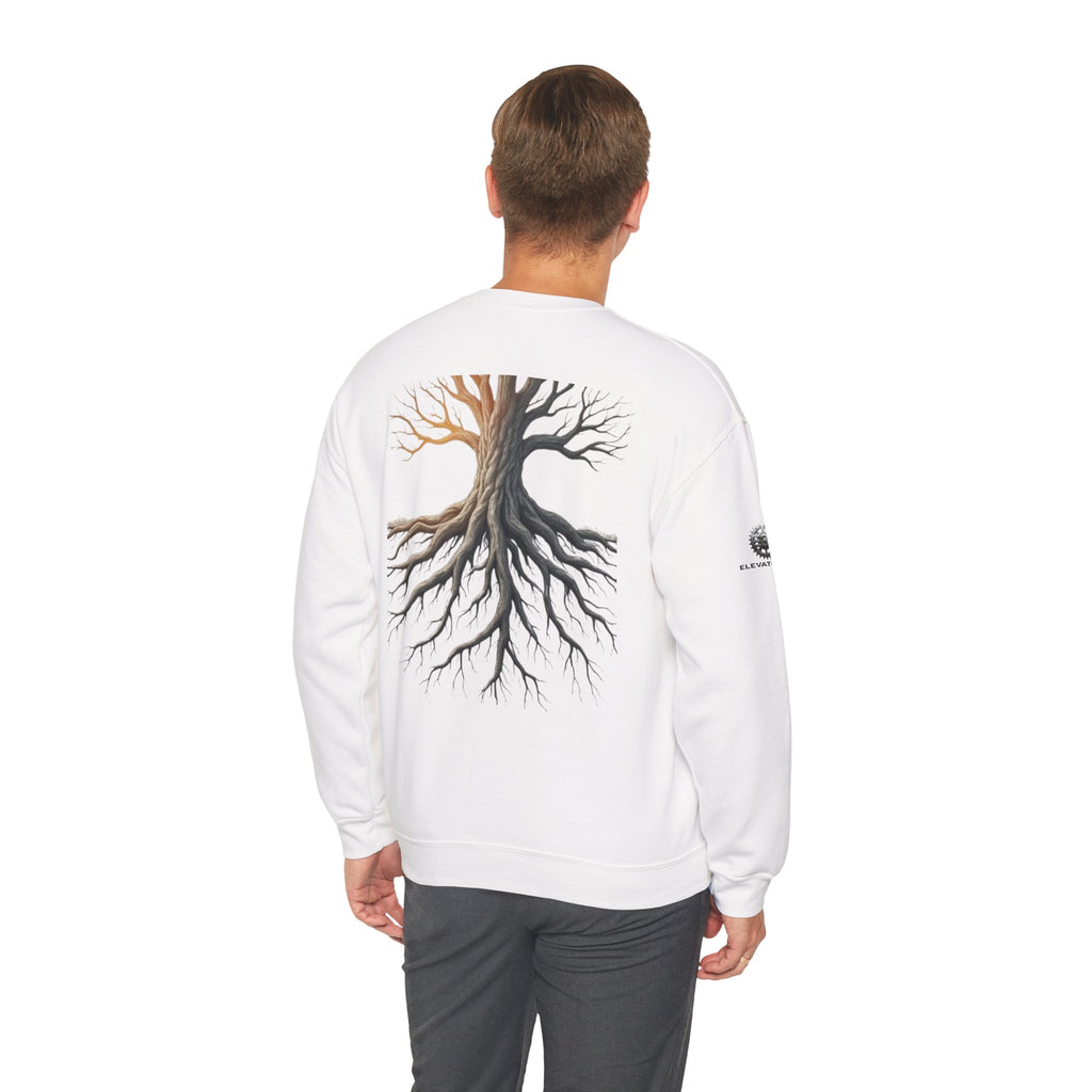 "Solid Roots" Crewneck - Heavyweight Sleeve Print Sweatshirt