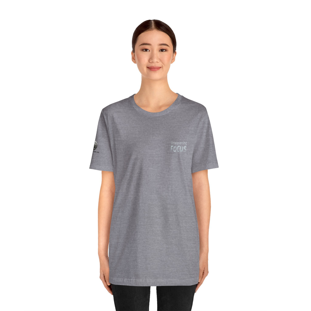 Unwavering Focus Tee — Affirmation Sleeve Graphic T-Shirt